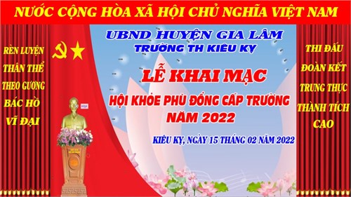  Liên đội trường Tiểu học Kiêu Kỵ tổ chức khai mạc Hội khỏe Phù Đổng cấp trường.